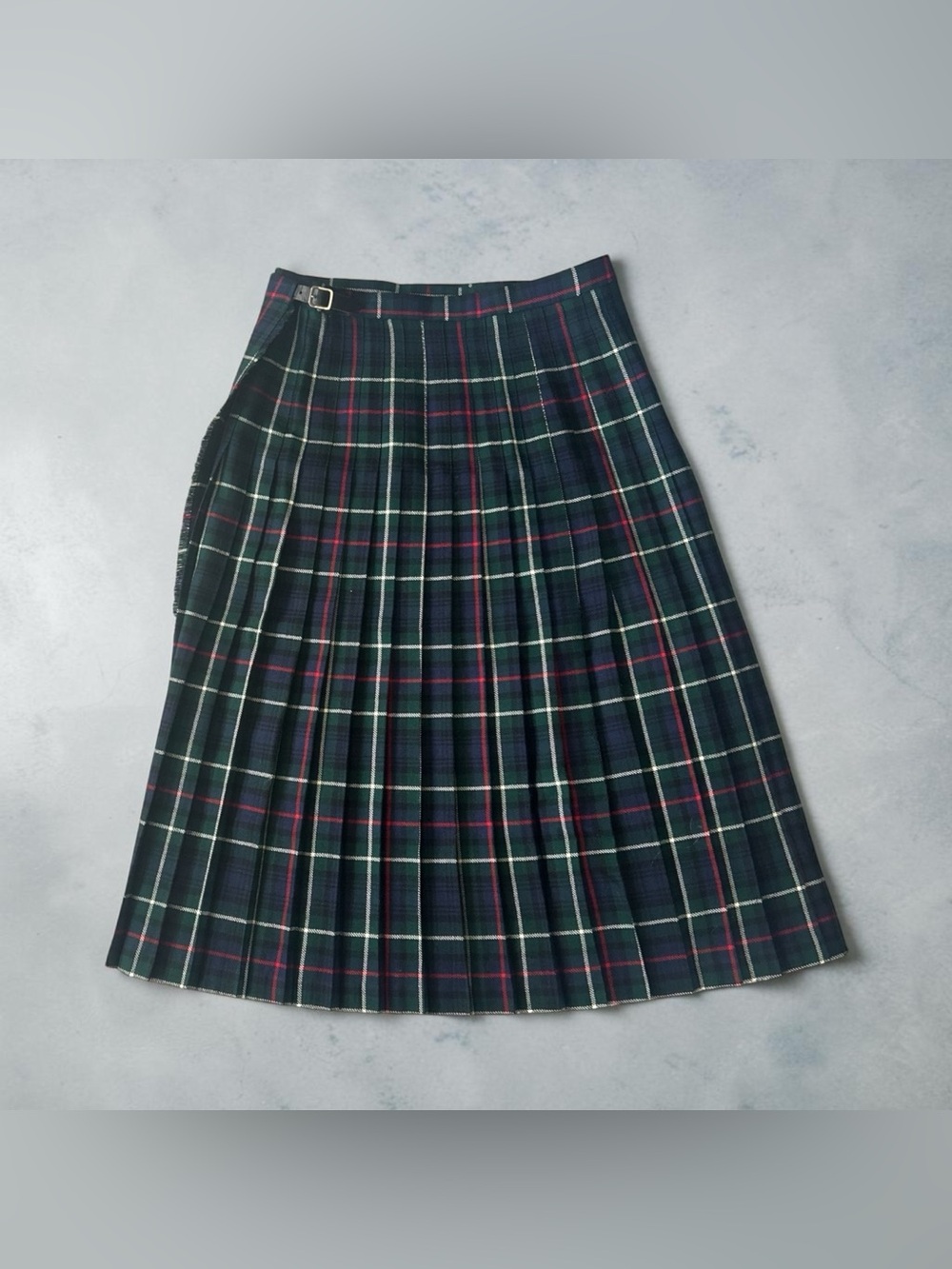 Vintage Wool Tartan Kilt Skirt